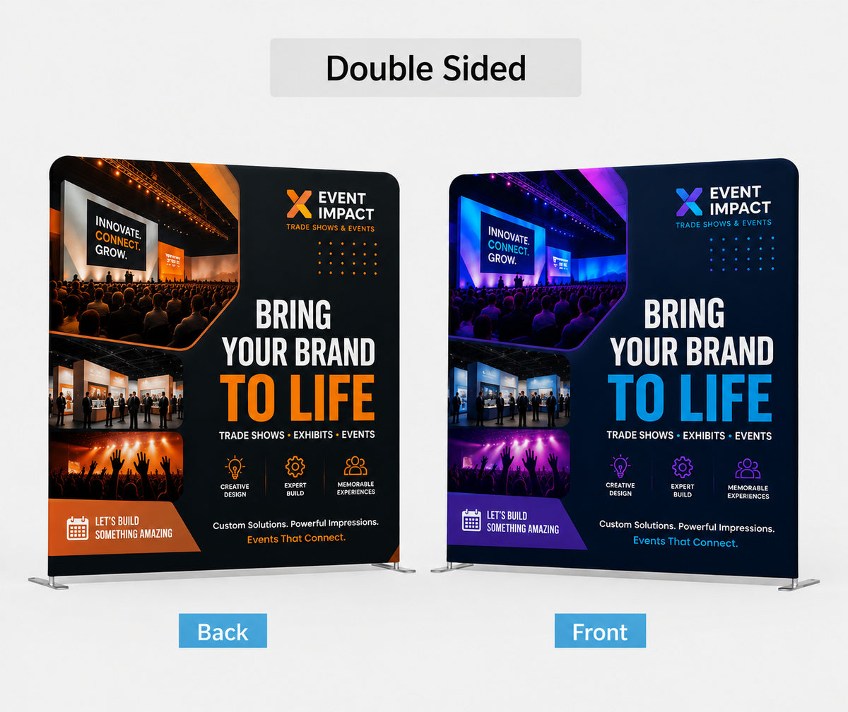 8ft Straight Tension Fabric Displays
