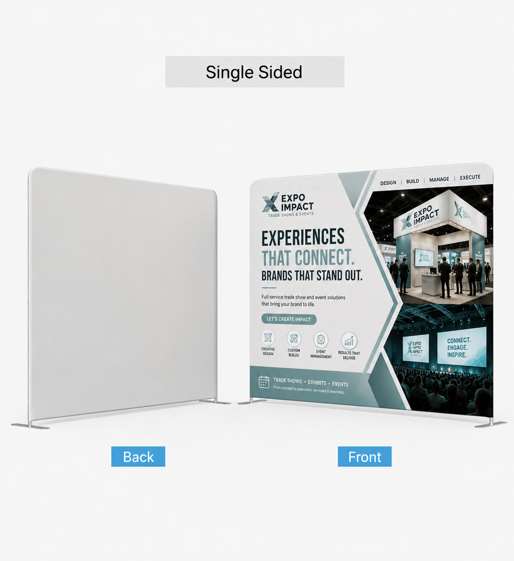 10ft Straight Tension Fabric Displays