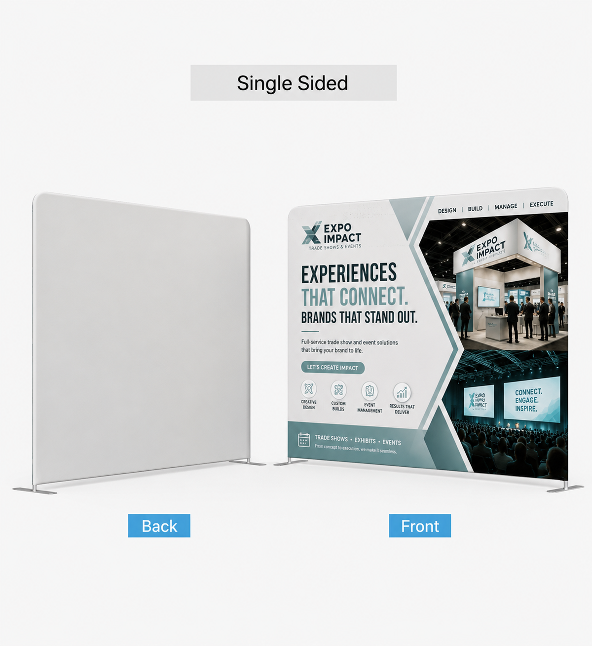 10ft Straight Tension Fabric Displays
