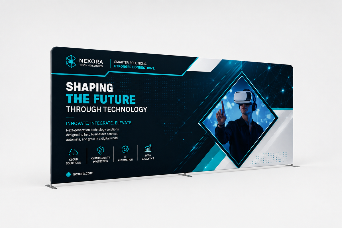 20ft Straight Tension Fabric Displays