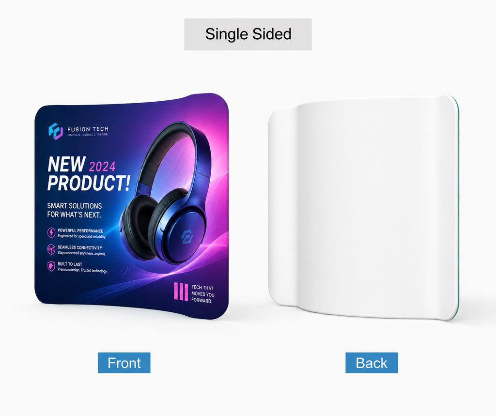 6ft Curved Tension Fabric Display