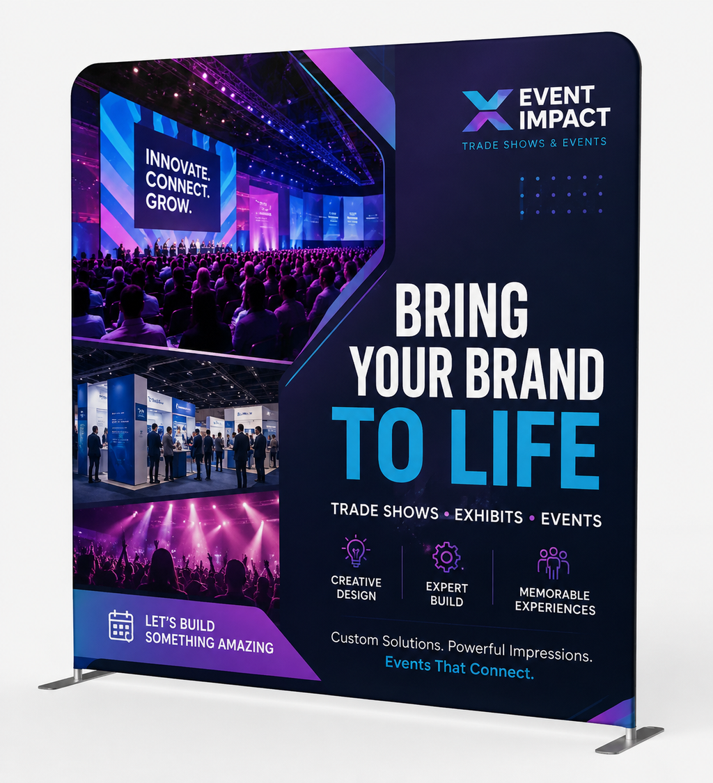 8ft Straight Tension Fabric Displays
