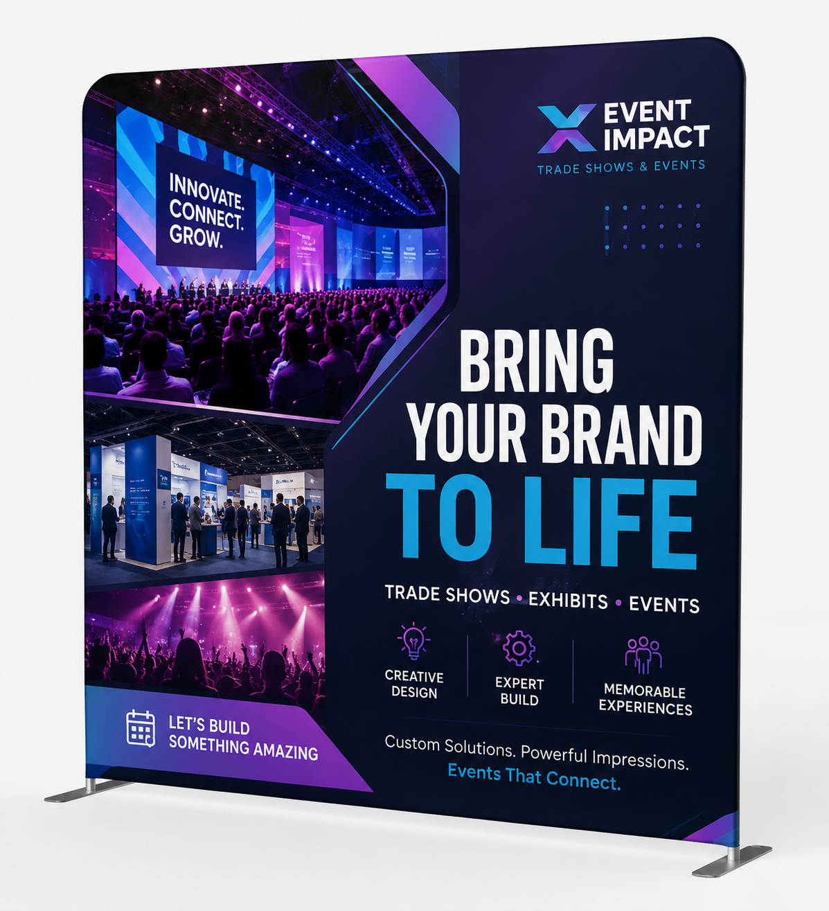 8ft Straight Tension Fabric Displays