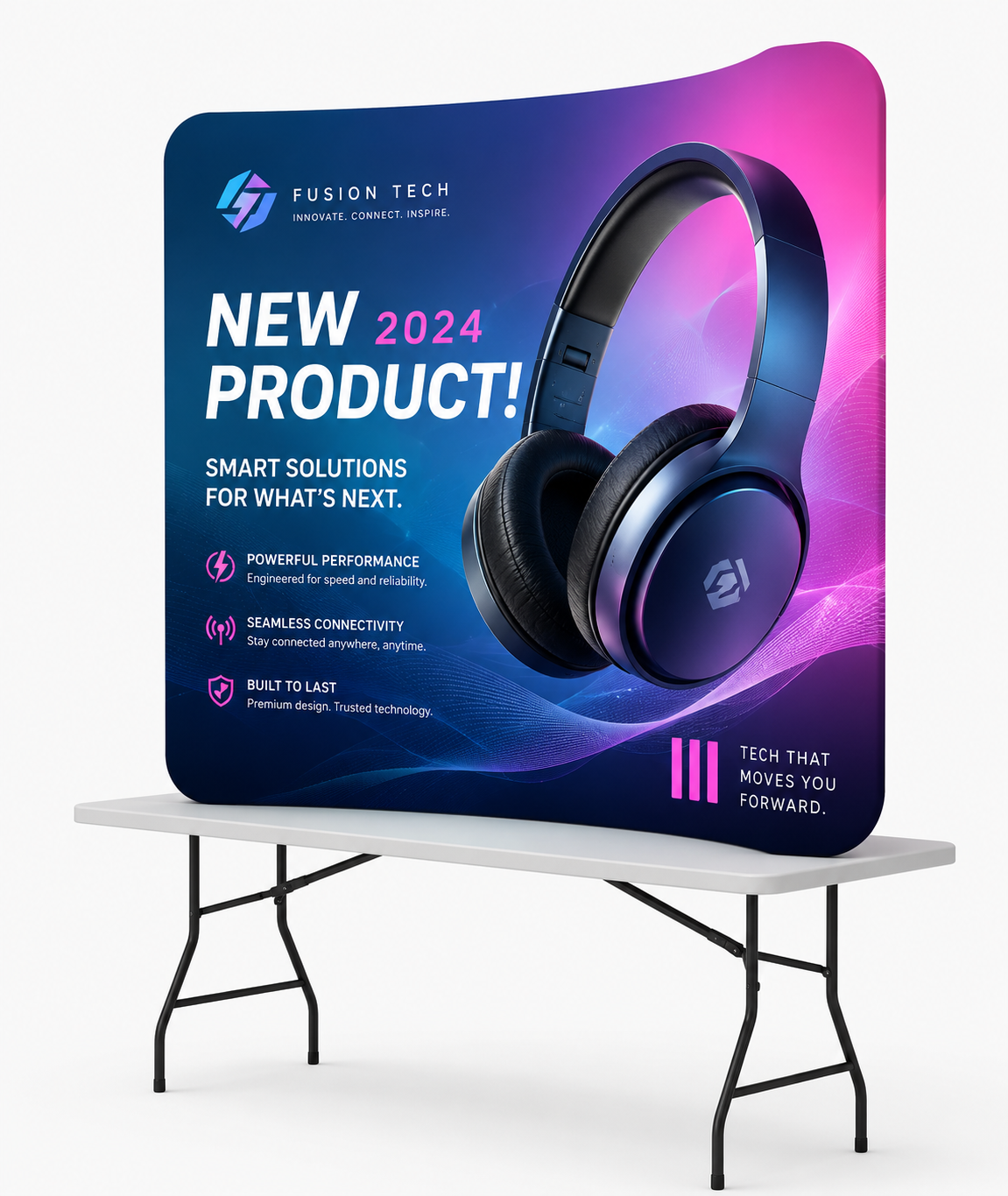 6ft Curved Tension Fabric Display