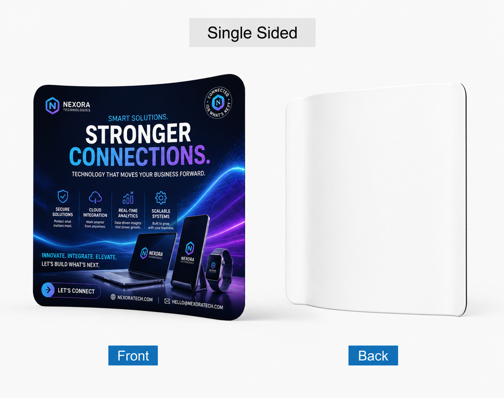 8ft Curved Tension Fabric Display